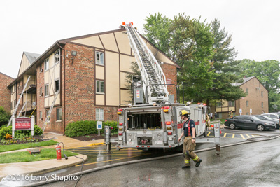 Prince George's County firefighters battled an apartment fire at 4853-55 Temple Lane St Barnabas Road 5-13-16 Larry Shapiro photographer shapirophotography.net